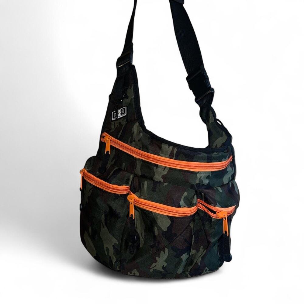 Vintage camo messenger bag